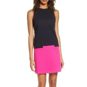 Eliza J Colorblock Jacquard Shift Dress
